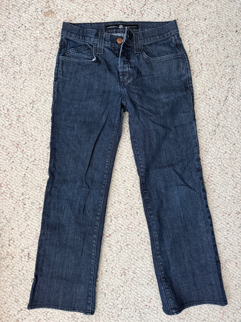 Rock & Republic Dark Blue Straight-Leg Jeans Size 31